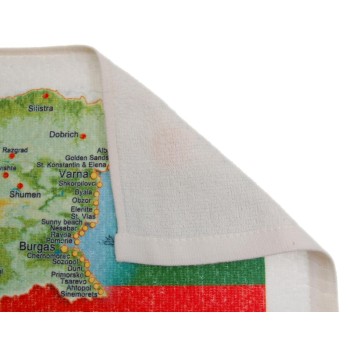 Сувенирна кърпа с картата на България