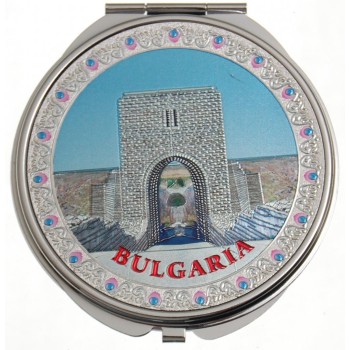 Сувенирно джобно огледало метал с капаче - крепост Калиакра