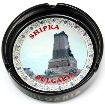 Сувенирен керамичен пепелник с лазарна графика - паметник на свободата Шипка