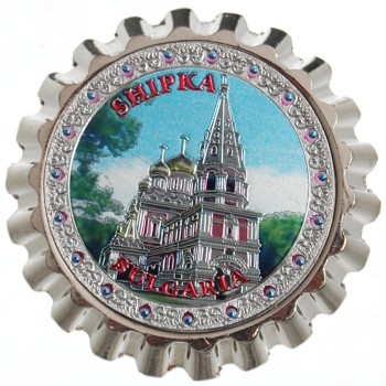 Сувенирна метална отварачка с магнит - капачка - Руската катедрала - гр