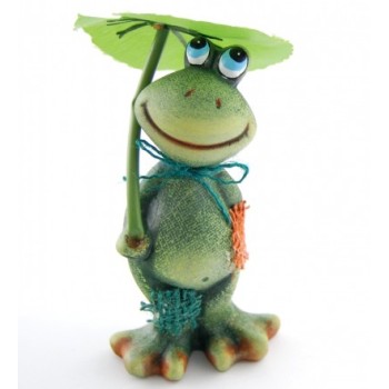 Декоративна керамична фигурка - жабка