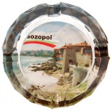 Сувенирен стъклен пепелник със снимка - Созопол