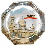 Сувенирен стъклен пепелник със снимка - Варна
