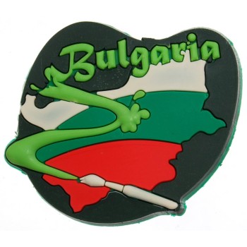 Декоративна гумена фигурка с магнит - граници на България