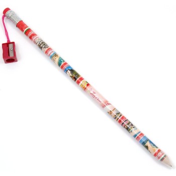 Сувенирен молив с острилка, декориран с изгледи от България