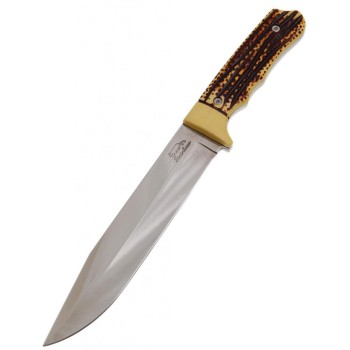 Ловен нож с декоративна дръжка и калъф