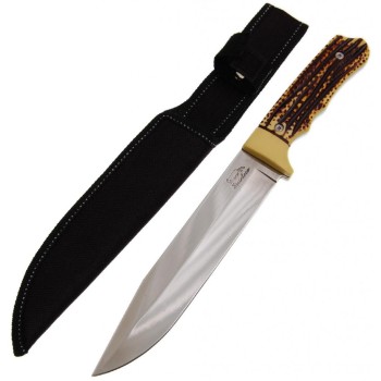 Ловен нож с декоративна дръжка и калъф