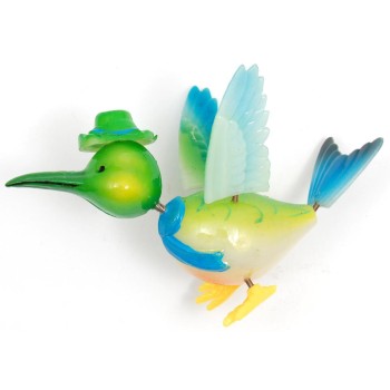 Сувенирна фигурка с магнит - птичка с шапка - 11см