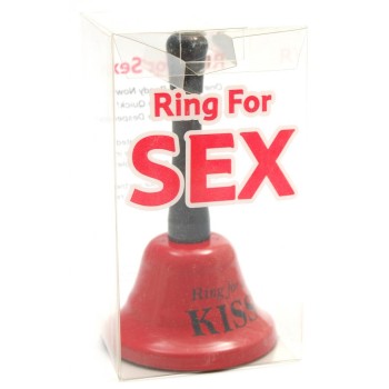 Забавен метален звънец с надпис - Ring for kiss