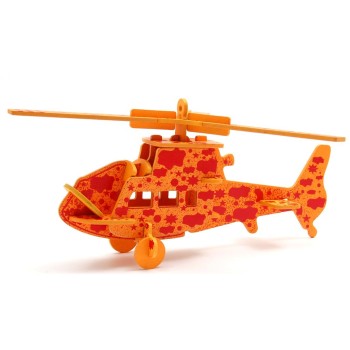 3D пъзел от дърво - хеликоптер