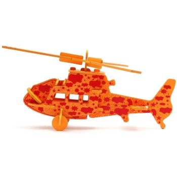 3D пъзел от дърво - хеликоптер