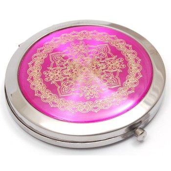 Сувенирно джобно огледало метал с декоративно капаче с декорации