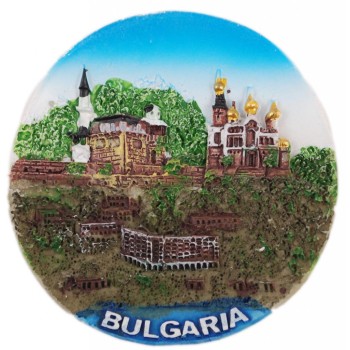 Декоративна релефна фигурка с магнит - забележителности от България
