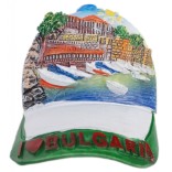 Декоративна магнитна фигурка - шапка с козирка - лодки на пристан