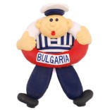 Сувенирна гумена фигурка с магнит - моряк с пояс и надпис България