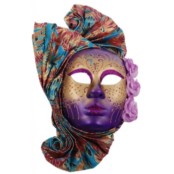 Декоративна маска за лице, украсена с три рози