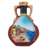 Декоративна фигурка с магнит - ваза - морски бряг с къщи в далечината