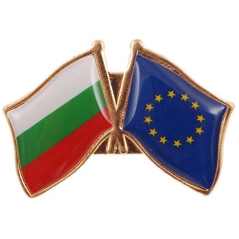 Значка със знамена BG и EU
