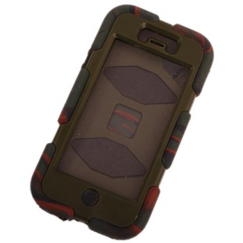 Калъф за телефон iPHONE 5 - противоударен с щипка за колан - камуфлажен десен