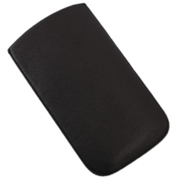 Калъф за телефон Samsung S3 със закопчалка, изработен от мека еко кожа - черен