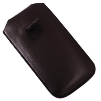 Калъф за телефон Samsung S3 с капаче с копче, изработен от еко кожа - черен