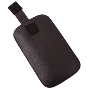 Калъф за телефон Samsung S3 с капаче, изработен от еко кожа - черен