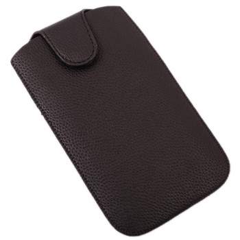 Калъф за телефон Samsung Note2 с капаче, изработен от еко кожа - черен
