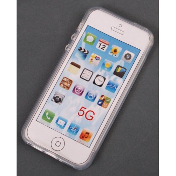 Калъф за телефон iPHONE 5, изработен от здрав и устойчив силикон - прозрачен