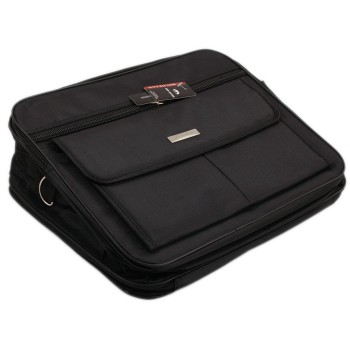 Чанта за лаптоп, оборудвана с отделения за периферия, захранванщи кабели и уплътнена вътрешност за по-добро предпазване