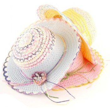 Лятна шапка с декоративна панделка и цвете