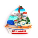Релефна декоративна фигурка с магнит във формата на лодка - България