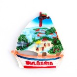 Релефна декоративна фигурка с магнит във формата на лодка - България