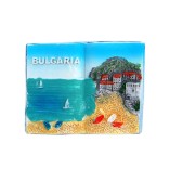Декоративна фигурка с магнит във формата на книга - морски пейзаж - България