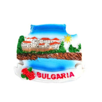 Декоративна фигурка с магнит - морски пейзаж - България