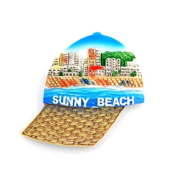 Декоративна фигурка с магнит във формата на шапка - Слънчев бряг