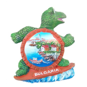 Релефна фигурка с магнит във формата на костенурка - морски мотиви, България