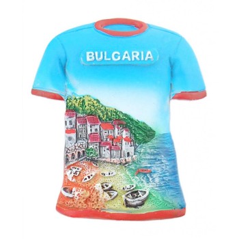 Магнитна релефна фигурка във формата на тениска - морски мотиви, България