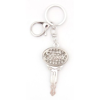 Ключодържател във формата на ключ с емблема на Ford, декориран с бели камъни