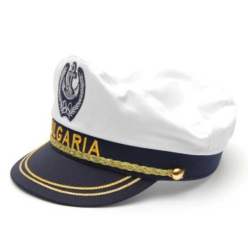 Лятна капитанска шапка с бродерия