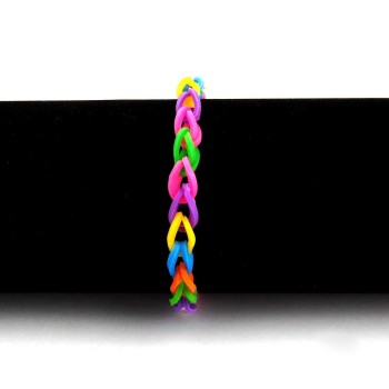 Комплект силиконови ластици за направата на гривни - разноцветни