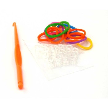 Комплект силиконови ластици за направата на гривни - разноцветни
