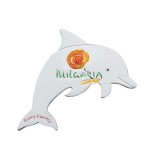 Сувенирна магнитна пластинка във формата на делфин - българска роза, България