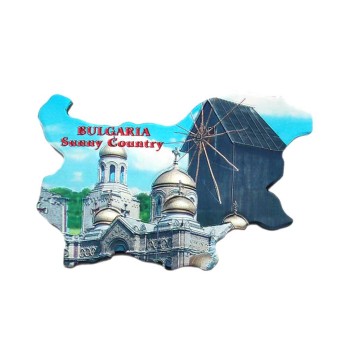 Сувенирна магнитна пластинка - контури на България