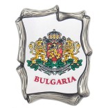 Декоративна метална пластинка с магнит - гербът на България