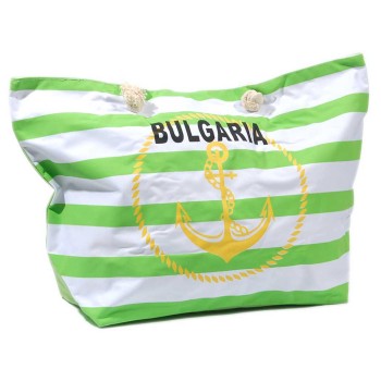 Лятна чанта с котва и надпис България - текстил