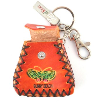 Сувенирен ключодържател - портмоне с пеперуда