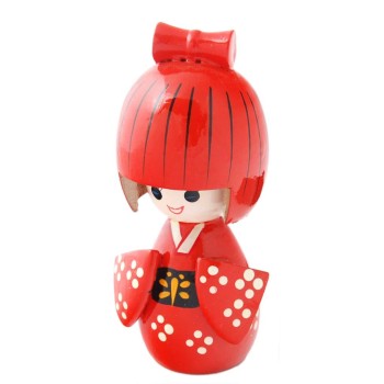 Цветна кукла от дърво - гейша
