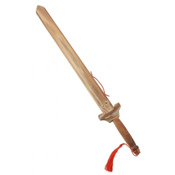 Сувенирен меч с кания, изработен изцяло от дърво 