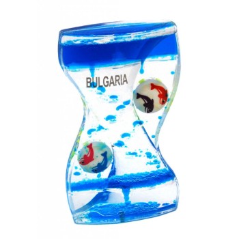 Декоративен часовник с цветна течна консистенция - на принципа на пясъчния часовник, България
