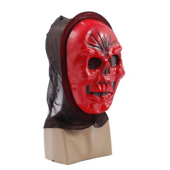 Карнавална маска - призрак с черен тензух за главата